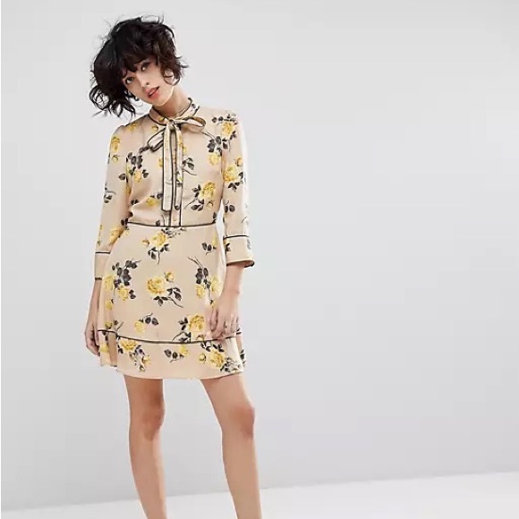 JOA Vintage Floral mini dress - Picture 4 of 6